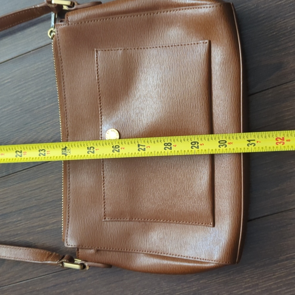 Lauren Ralph Lauren Brown Leather Crossbody/Shoulder Bag - Picture 12 of 15